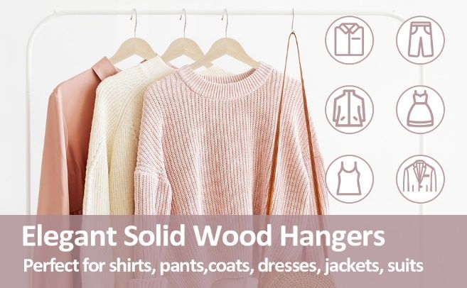 ROSOS Wooden Hangers 20 Pack42