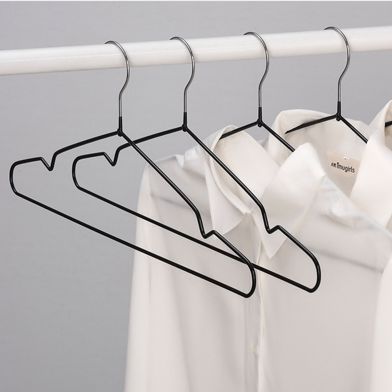 Wire Coat Hangers Metal Clothes Hanger Space Saving Metal Hangers Non Slip  Metal Wire Clothes Hanger Bulk For Coats A 