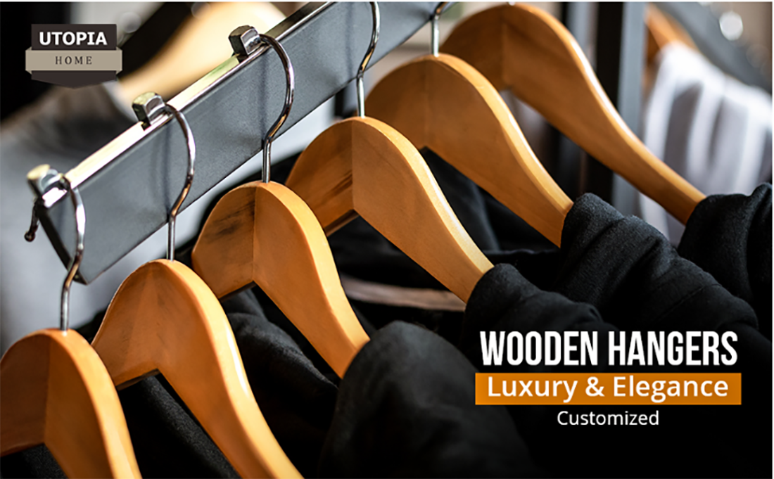 Premium Wooden Hangers (Vintage) By Utopia Home – Utopia Deals